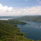 Jumping off Rock at Lake Jocassee