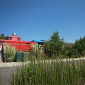Caboose and Train Car